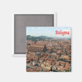 Aimant ERM002 BOLOGNA, Vue aérienne, Italie, Frigo (Recto/Verso)