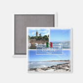 Aimant ERM031 RIMINI, Émilie Romagne, Italie, Réfrigérate (Recto/Verso)