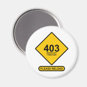Aimant Erreur 403 : Démocratie interdite (Recto/Verso)