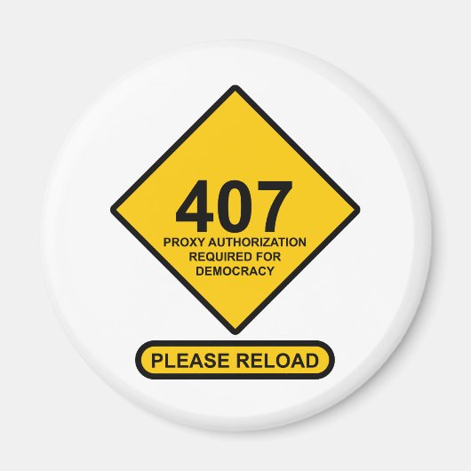 Aimant Erreur 407 : Authentification par proxy de démocra (Devant)
