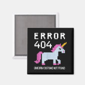 Aimant Error 404 Unicorn Costume Found Halloween Programm (Recto/Verso)