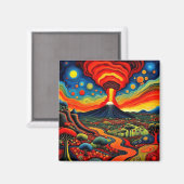 Aimant Éruption du volcan la nuit 9 (Recto/Verso)