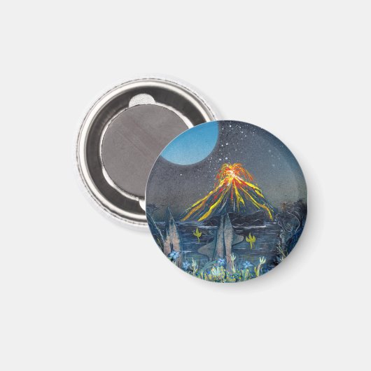 Aimant Éruption volcanique (Recto/Verso)