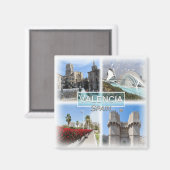 Aimant ES0151 Europe, Espagne, Valence, Fridge (Recto/Verso)