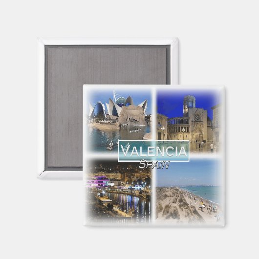 Aimant ES0152 Europe, Espagne, Valence, Fridge (Recto/Verso)