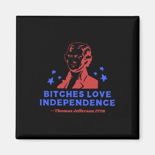 Aimant Es Love Independence Funny 4 juillet Thomas Jeff (Devant)
