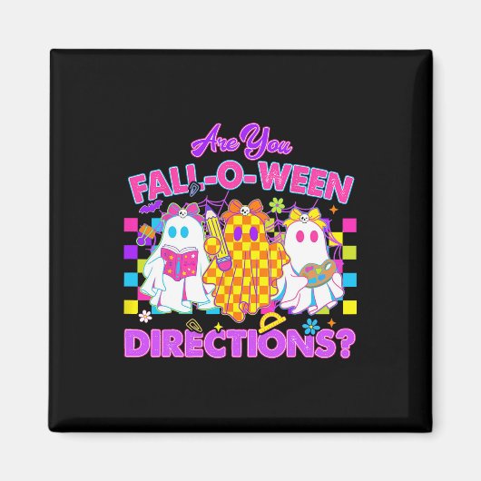 Aimant Es-tu Fall-o-ween Directions Mignonne Enseignant F (Devant)