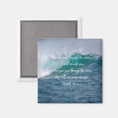 Aimant Ésaïe 43:2 Quand Vous Traversez Les Eaux (Recto/Verso)