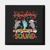 Aimant Escadron de Noël Trois Manates d'elfes de rennes d (Devant)