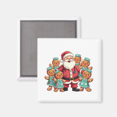 Aimant Escadron de soins infirmiers du Père Noël (Recto/Verso)