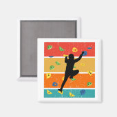 Aimant Escalade de roches vintages (Recto/Verso)