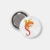 Aimant Escalade Gecko rouge sur un mur blanc (Recto/Verso)