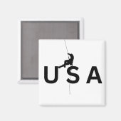 Aimant ESCALADE montagneuse des États-Unis (Recto/Verso)