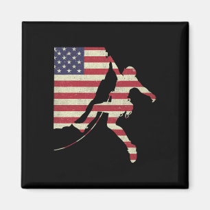 Aimant Escalade patriotique du 4 juillet Drapeau américai
