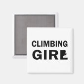 Aimant Escalade rock fille d'escalade (Recto/Verso)