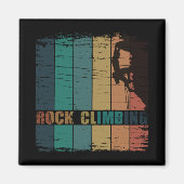 Aimant Escalade rock grimpeur vintage (Devant)