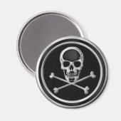 AIMANT ESCALIER DE CHROME ET CROSSBONNES (Recto/Verso)