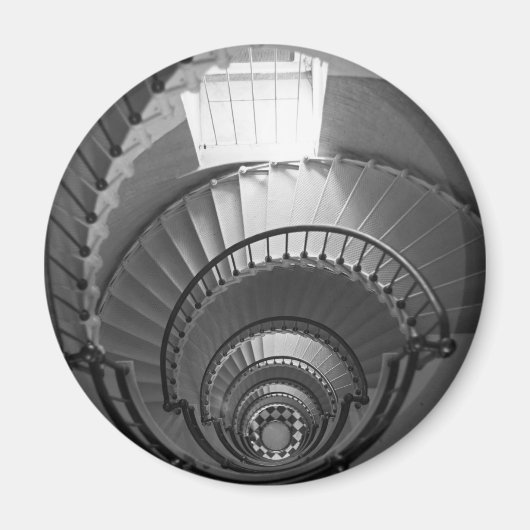 Aimant Escalier phare en spirale B&W (Devant)