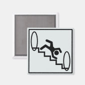 Aimant Escaliers Stickman - Danger (Recto/Verso)