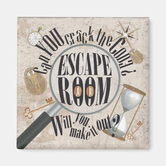 Aimant Escape Room Party Scavenger Chasse (Devant)