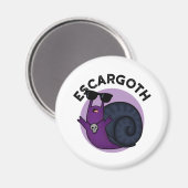 Aimant Escar goth Funny Cool Goth Snail Pun (Recto/Verso)