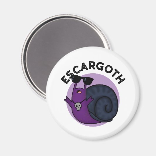 Aimant Escar goth Funny Cool Goth Snail Pun (Recto/Verso)