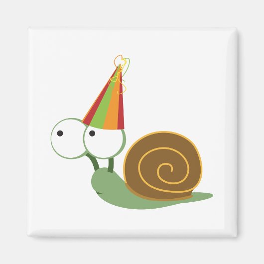 Aimant Escargot de fête (Devant)