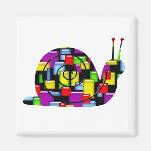 Aimant escargot de mosaïque (Devant)