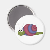 Aimant Escargot rouge et bleu (Recto/Verso)
