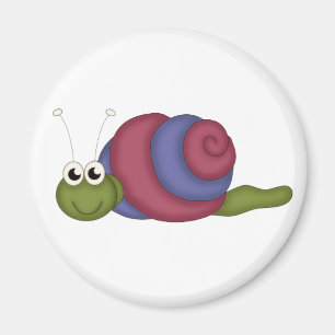 Aimant Escargot rouge et bleu