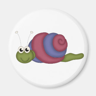 Aimant Escargot rouge et bleu