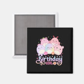 Aimant Escouade de cris de filles d'anniversaire Mallow G (Recto/Verso)