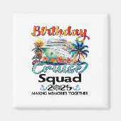 Aimant Escouade de croisière anniversaire 2025 Amis Vacan (Devant)