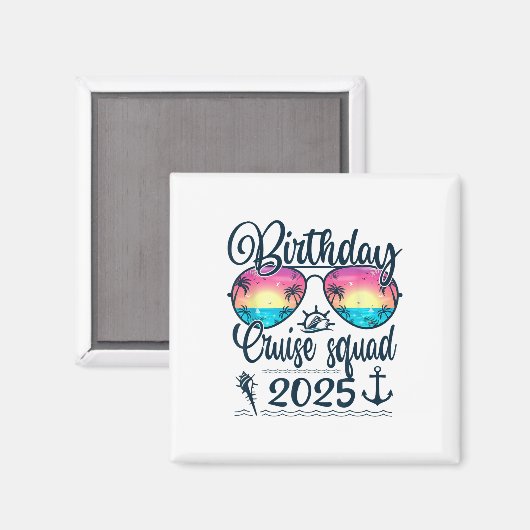 Aimant Escouade de croisières Anniversaire 2025 Croisière (Recto/Verso)