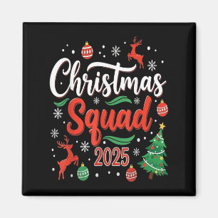 Aimant Escouade de Noël 2025 Joyeux Noël Famille de Noël
