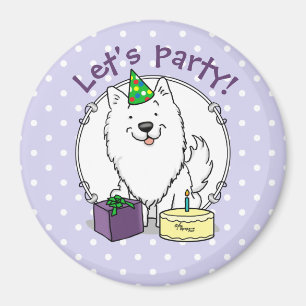 Aimant Eskie Bonne fête d'anniversaire American Eskimo Ch