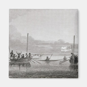 Aimant Eskimaux venant vers des bateaux dans Shoalwater