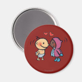 Aimant Eskimo Amical Nez Baisers Enfants (Recto/Verso)