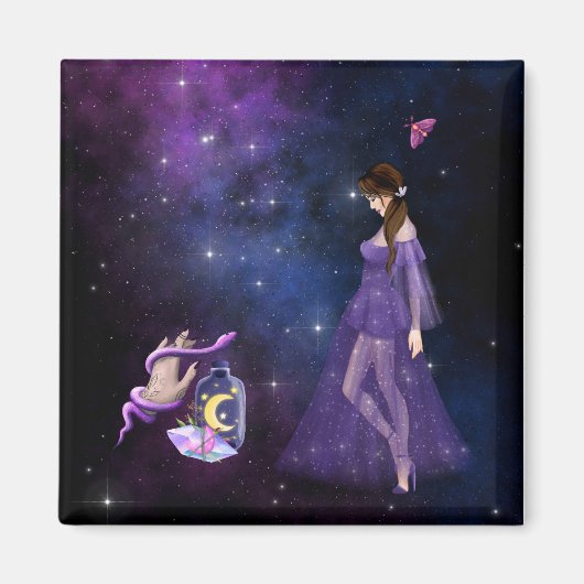 Aimant Esoteric Witchcraft Magick Purple Cadeau Pour Sorc (Devant)