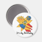 Aimant Espace Alien 1er Anniversaire Tshirts et cadeaux (Recto/Verso)