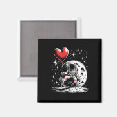 Aimant Espace Astronaute Cœur Bylloon Saint Valentin Vale (Recto/Verso)