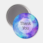 Aimant Espace de galaxie violet et bleu Abstrait (Recto/Verso)