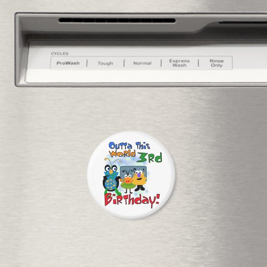 Aimant Espace extra-atmosphérique 3ème anniversaire Tshir (In Situ (Lave-vaisselle))