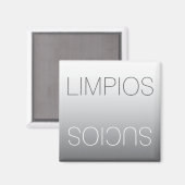 Aimant Espagnol Español Moderne Limpios Sucios Lave-vaiss (Recto/Verso)