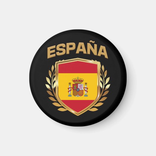 Aimant Espana Espagne - Bouclier Drapeau (Devant)