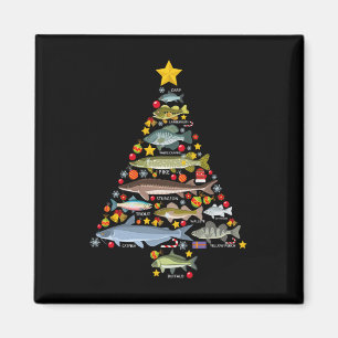 Aimant Espèces de poissons d'eau douce Arbre de Noël Pêch