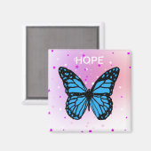 Aimant esperanza mariposa azul (Recto/Verso)