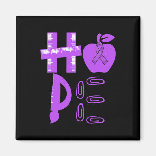 Aimant Espoir Epilepsie Sensibilisation Purple Ribbon Ens