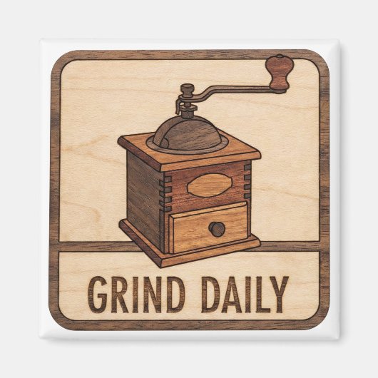 Aimant Espresso Shot Wooden Sign (Devant)