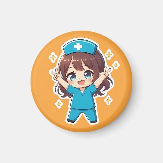 Aimant Esprit de Victoire Chibi Nurse Original 2.0 (Devant)